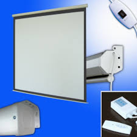 Electric Projector Screen matte white 1:1